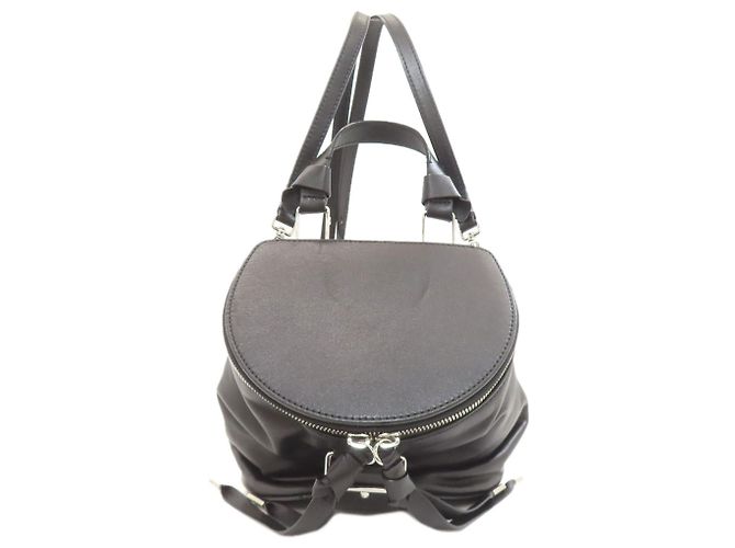 Bally 2-Way Leather Backpack Black