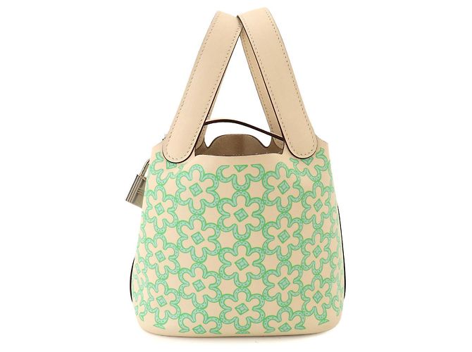 Hermès Hermes Picotin Lock PM Lucky Daisy Handtasche Hellgrün