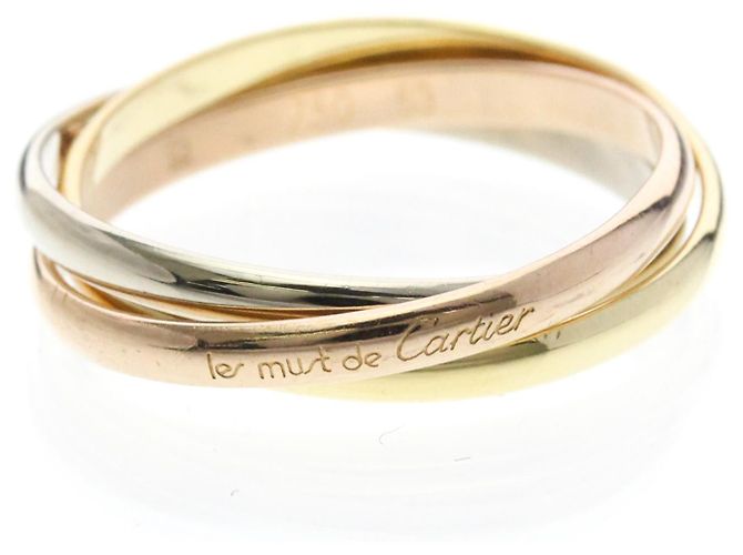 Anillo Trinity de Cartier Dorado