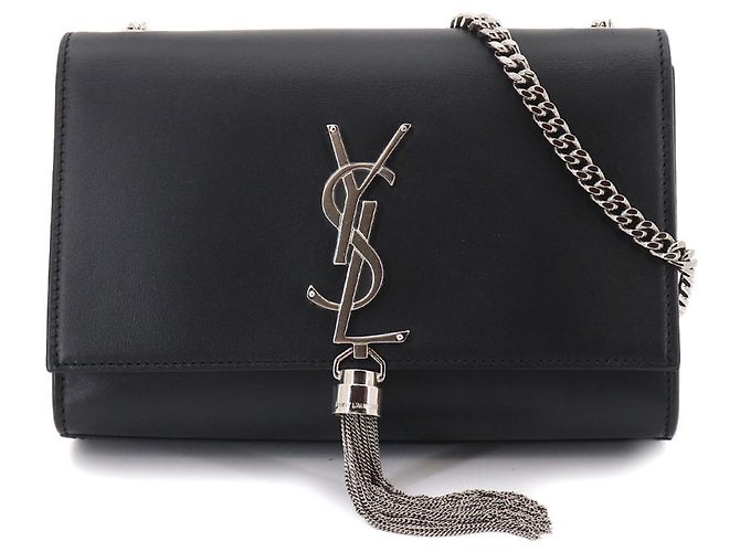 Borsa a Spalla con Catena Saint Laurent Kate Small Nero