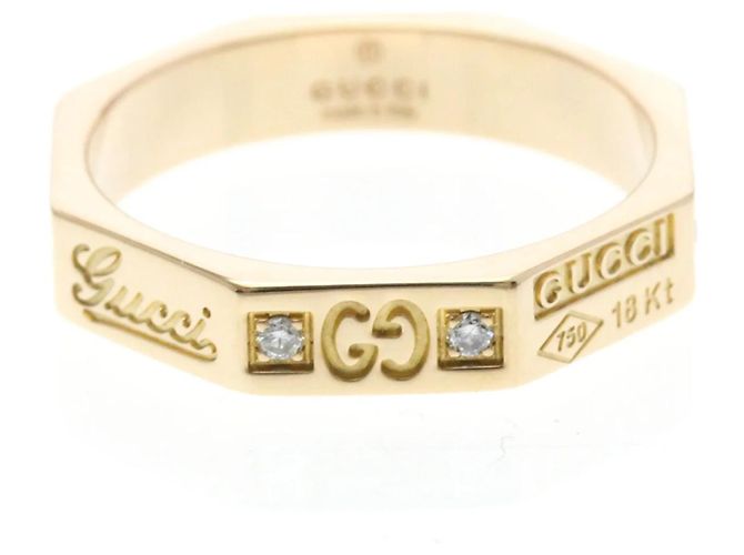 Anello Octagonal Diamond Band Gucci D'oro