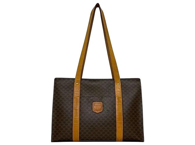 Céline Sac cabas Celine Macadam Brown Marron