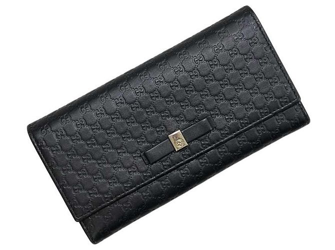 Gucci Black Bi-Fold Long Wallet