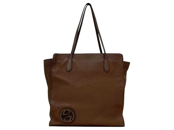 Bolsa Tote Gucci em couro marrom