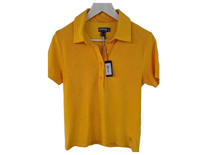 Polo Vilebrequin de algodão amarelo