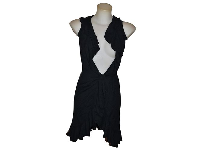 Red Valentino langer schwarzer Wollcardigan