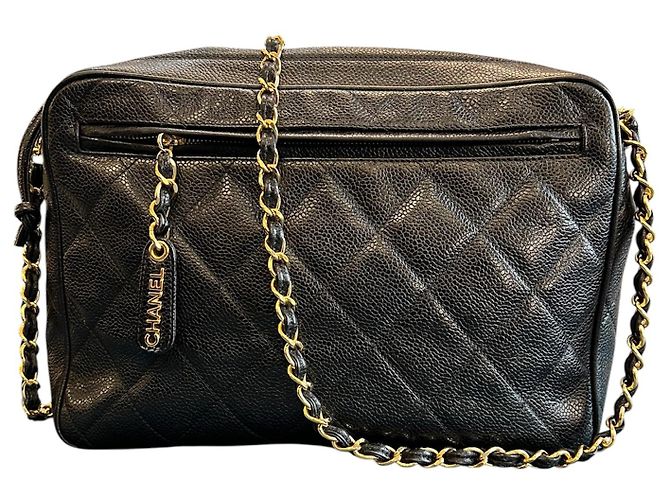 1994 Chanel CC Quilted Caviar Camera Bag