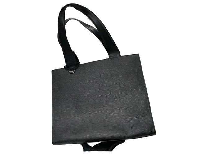 Louis Vuitton Borsa Tote in Pelle Nera Nero