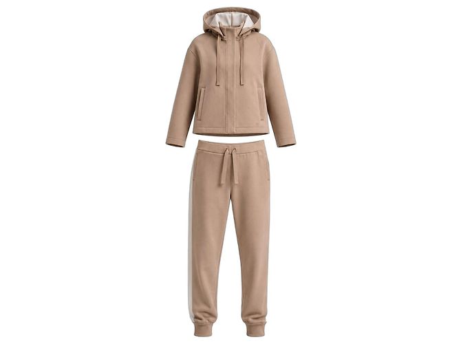 Tuta Weekend Max Mara in Cotone Beige