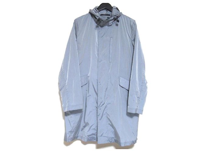 Autre Marque Abrigo de nylon con capucha Cruciani Azul Azul claro