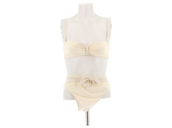 Autre Marque Zweiteiliger Badeanzug creme Beige