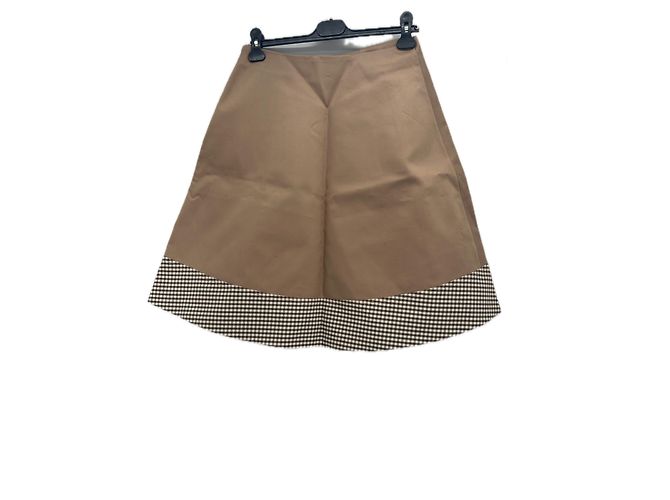 Falda de algodón marrón Baum und Pferdgarten Talla 36 Castaño