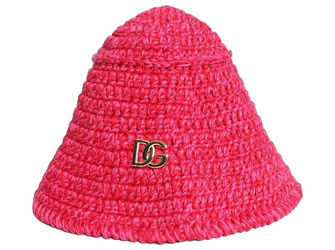 Dolce & Gabbana Pink woven sunhat - size S