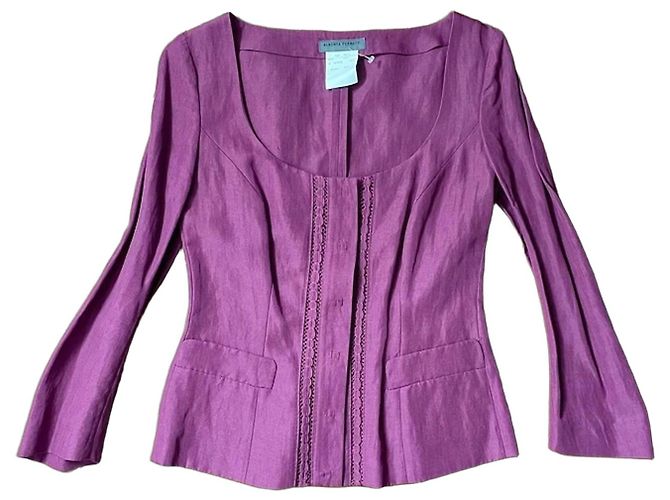 Alberta Ferretti Giacca Corta Viola Porpora