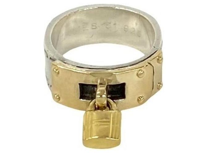 Anillo Kelly de Hermès en plata y oro Dorado