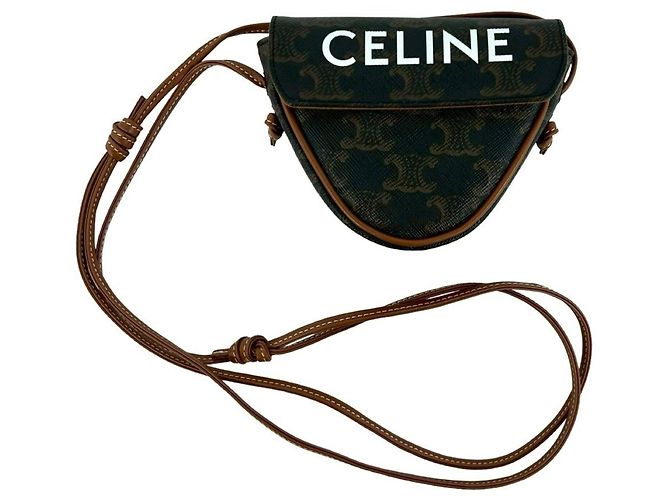 Céline Bolsa Triomphe Triangle CELINE Marrom