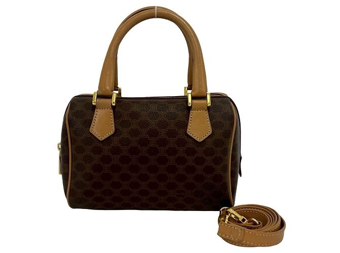 Céline Sac à main CELINE Vintage Macadam Blazon Pattern Marron