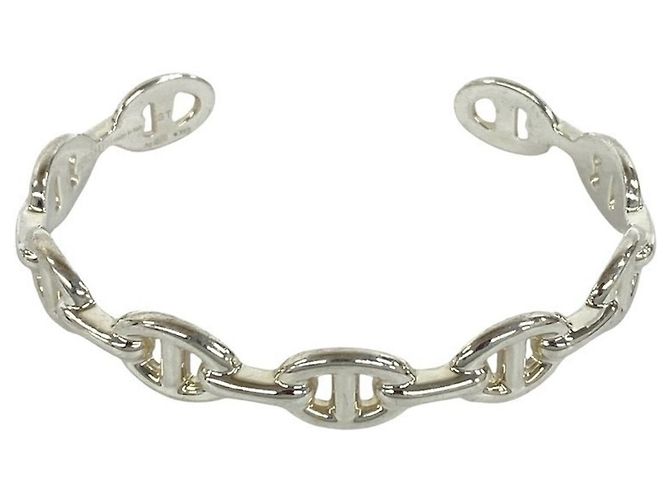 Hermès HERMES Enchainée Bangle Silvery