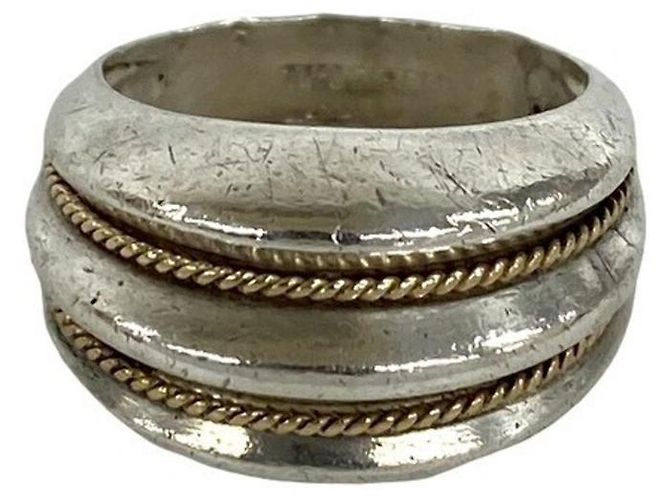 Tiffany & Co Tiffany Vintage Twist Double Rope Ring Silber