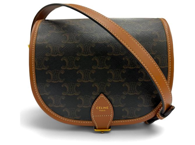 Céline Borsa a tracolla Celine Medium Folco Triomphe Canvas