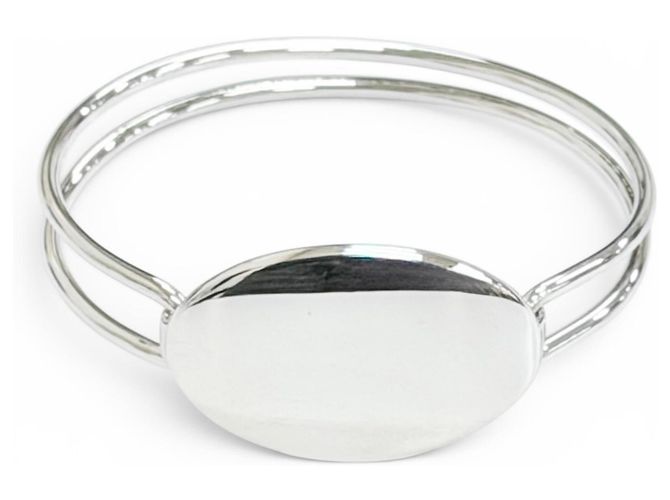 Tiffany & Co Bracciale Rigido Tiffany Vintage Oval ID Argento