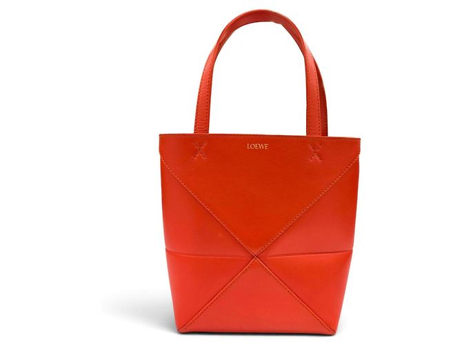 Mini sac cabas pliable Loewe Puzzle Rouge