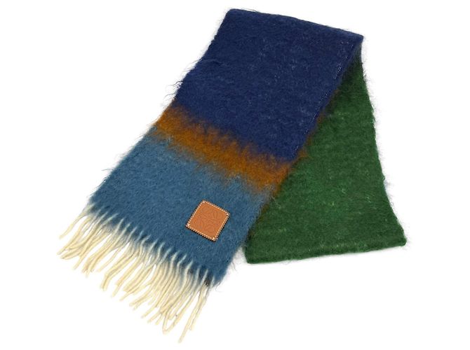 Stola Loewe in misto lana e mohair multicolore