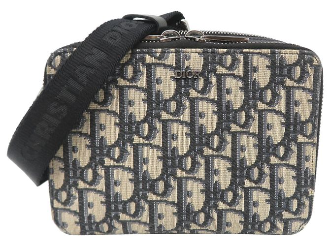 Pochette con zip Christian Dior con tracolla Nero