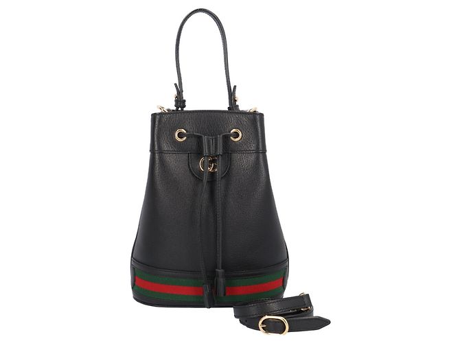 Borsa a tracolla Gucci Ophidia in pelle nera Nero
