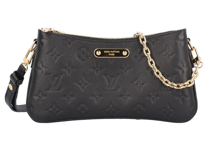 Borsa a tracolla Louis Vuitton Pochette Rive Monogram Empreinte Nero