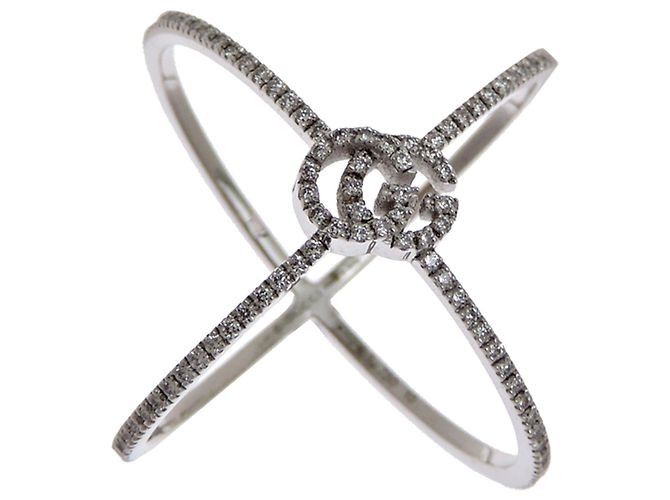 Gucci Diamond GG Running X Women's Ring