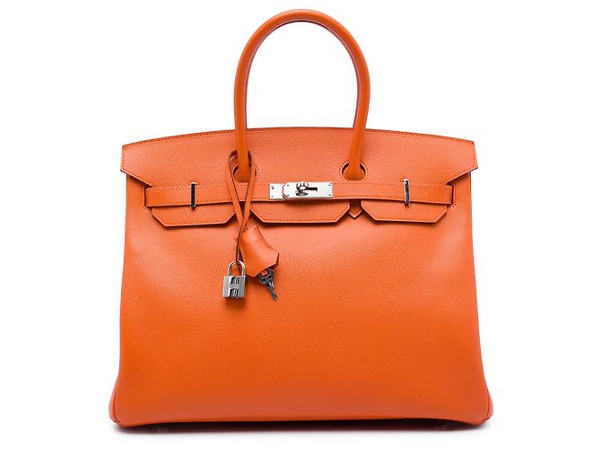 Hermès Orange Epsom Birkin Retourne 35