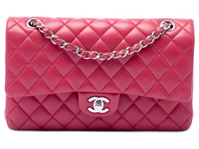 Chanel Pink Medium Classic Lambskin Double Flap Rose