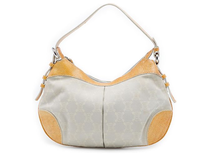 Céline Celine Blue Macadam Denim Hobo Blu chiaro