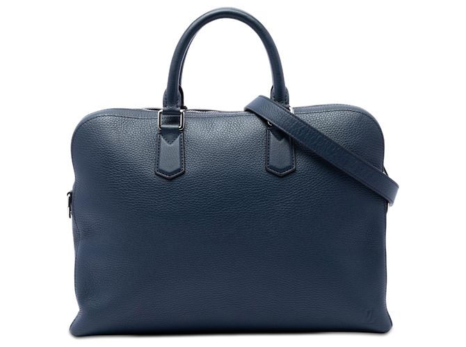 Valigetta Louis Vuitton in pelle Taurillon blu Victor Blu navy