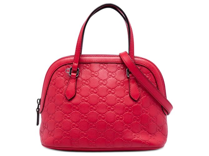 Borsa Gucci Red Medium Guccissima Dome Rosso