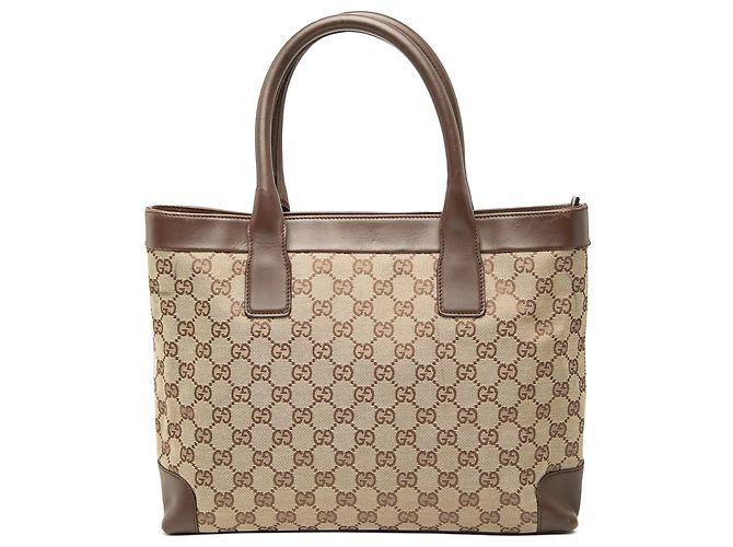 Tote de lona GG beige Gucci