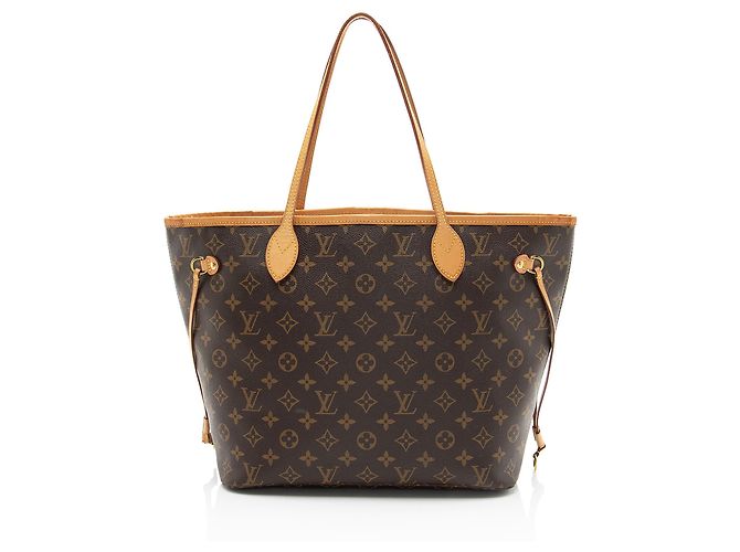 Tote Neverfull MM en canvas Monogram Louis Vuitton Castaño