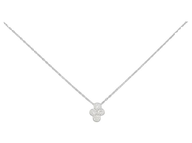 Autre Marque Au750 Weißgold Diamant Halskette Silber