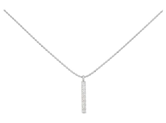 Autre Marque Collar de diamante Au750 Plata