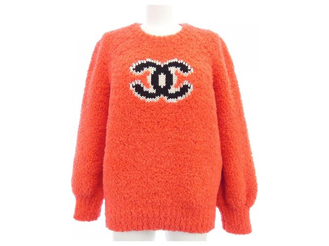 Timeless Mezcla de cachemir de punto Chanel Roja