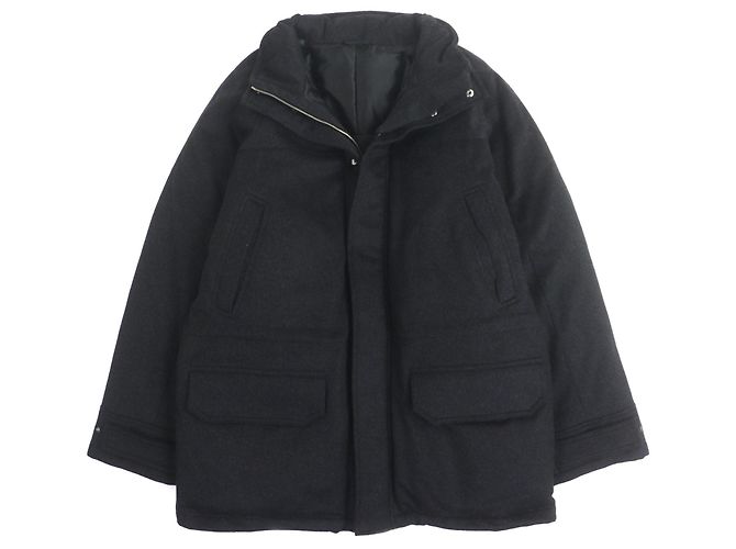 Alfred Dunhill Down Coat Brown Dark grey