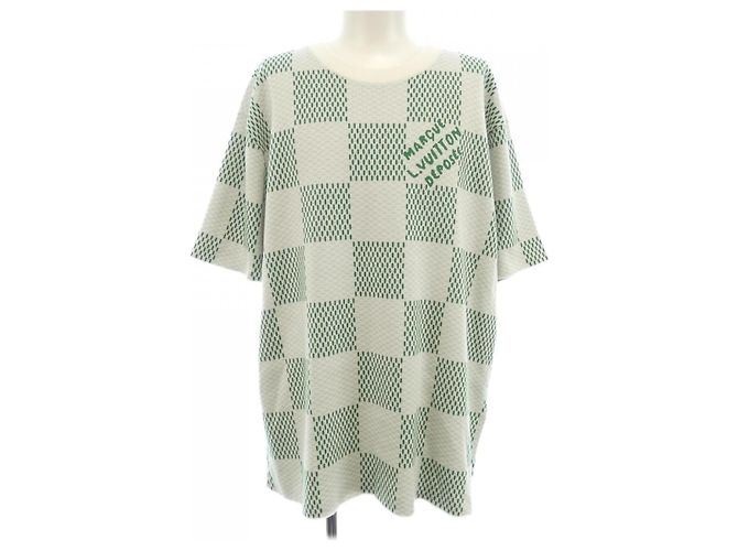 Top de algodão Louis Vuitton Marrom Branco Verde