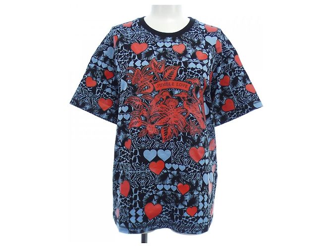 Hermès T-shirt in cotone Hermes Nero Rosso Blu