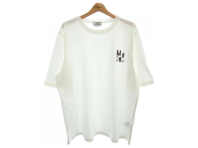 Hermès Camiseta de algodón Hermes XXL Blanco
