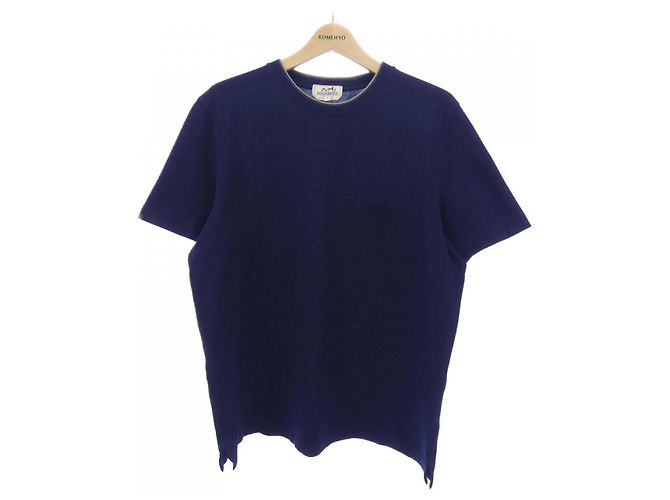Hermès T-shirt in cotone Hermes XL Blu Blu navy