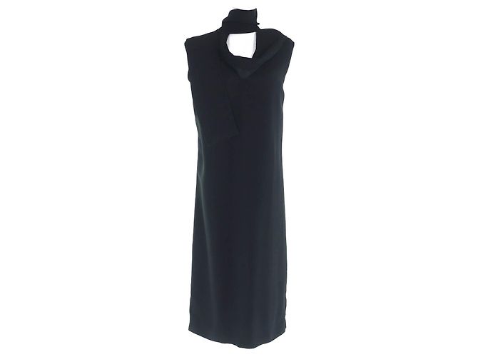 Vestido de viscose Burberry Preto