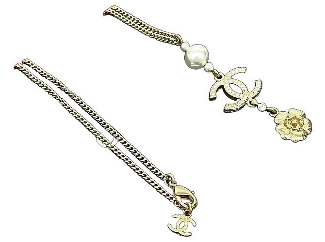 Collar Chanel Coco Mark Flower Dorado