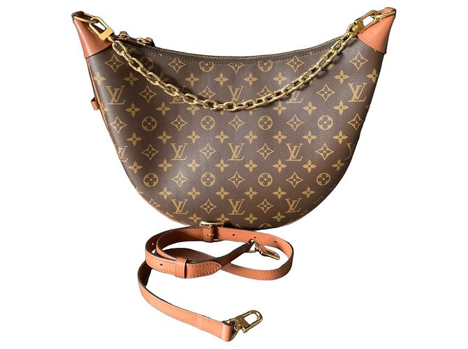 Louis Vuitton Bolsa Hobo Loop Monogram Marrom Monograma