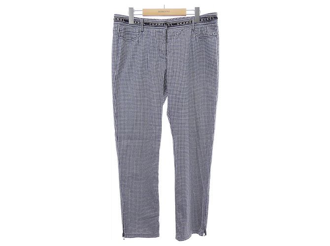 Pantalones de cuadros Chanel Blanco